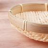 Wicker Woven DIY Handmade Bamboo Raft Decor Ornaments Sieve Bamboo Raft Bamboo Basket Round Dustpan