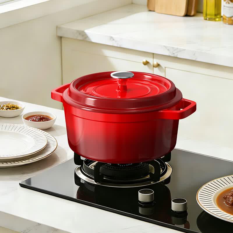 DESLON Multifunctional Enamel Cast Iron Pot