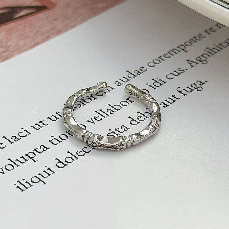 Ballettmädchen Schlichter Schlichter Ring Geometrischer Öffnungsring Modischer Persönlichkeits-Schlichter Kalter Stapelbarer Wind Zeigefingerring
