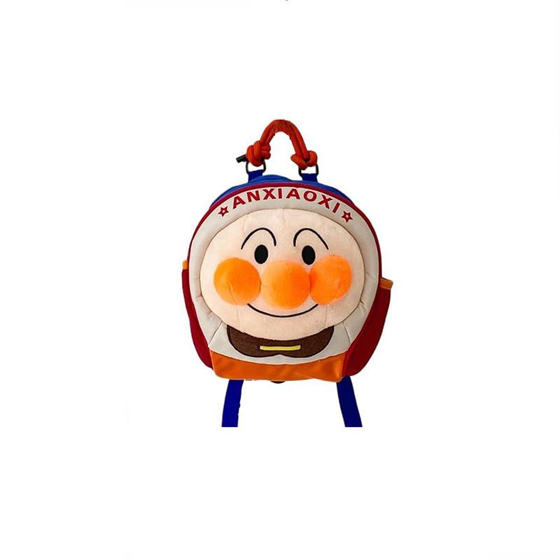 Kids Anpanman Plush Backpack With Cute Cartoon Print Schoolbag Lightweight Gift