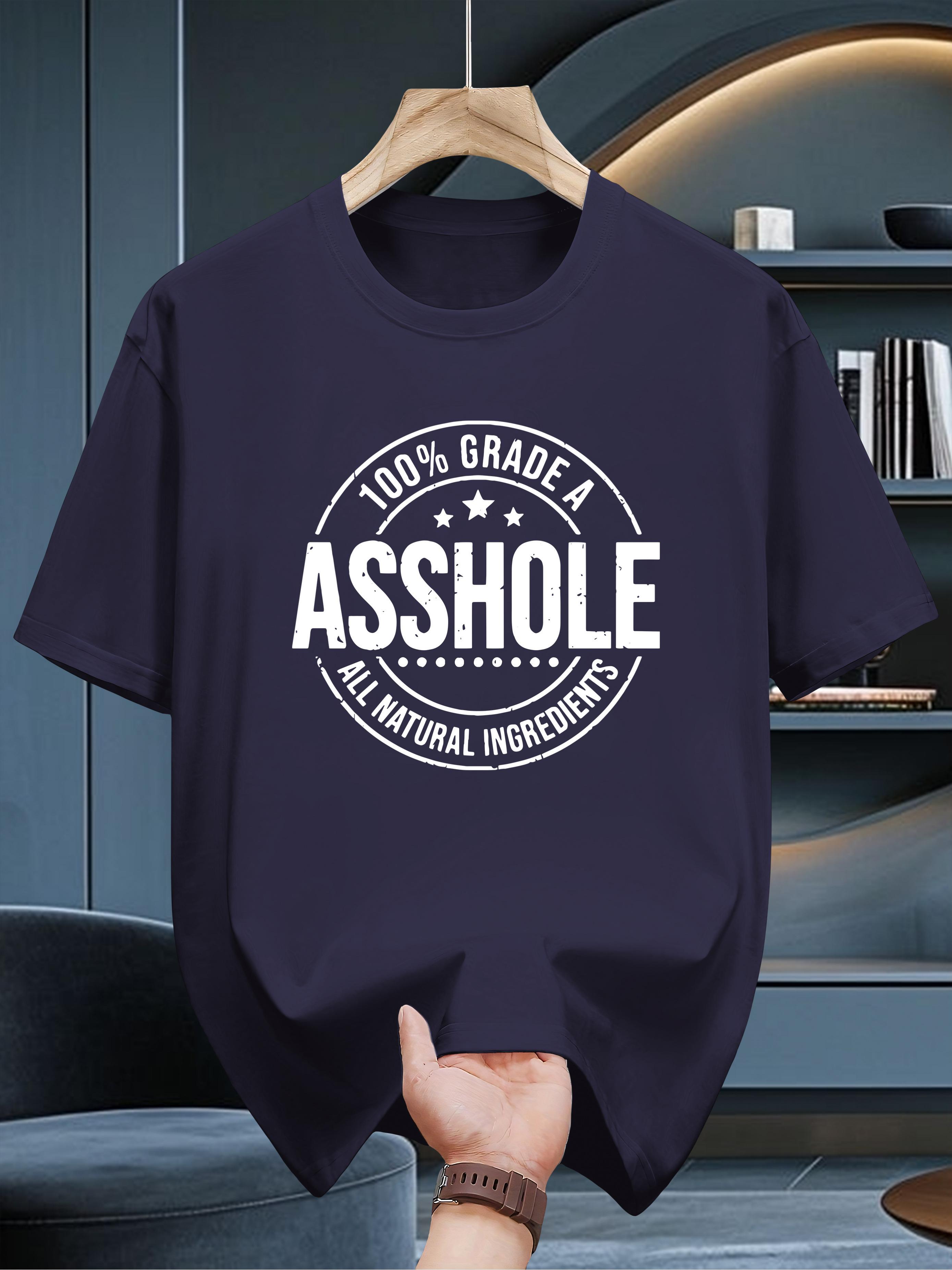 Graphic T-shirt - Asshole Bold Print XXXL