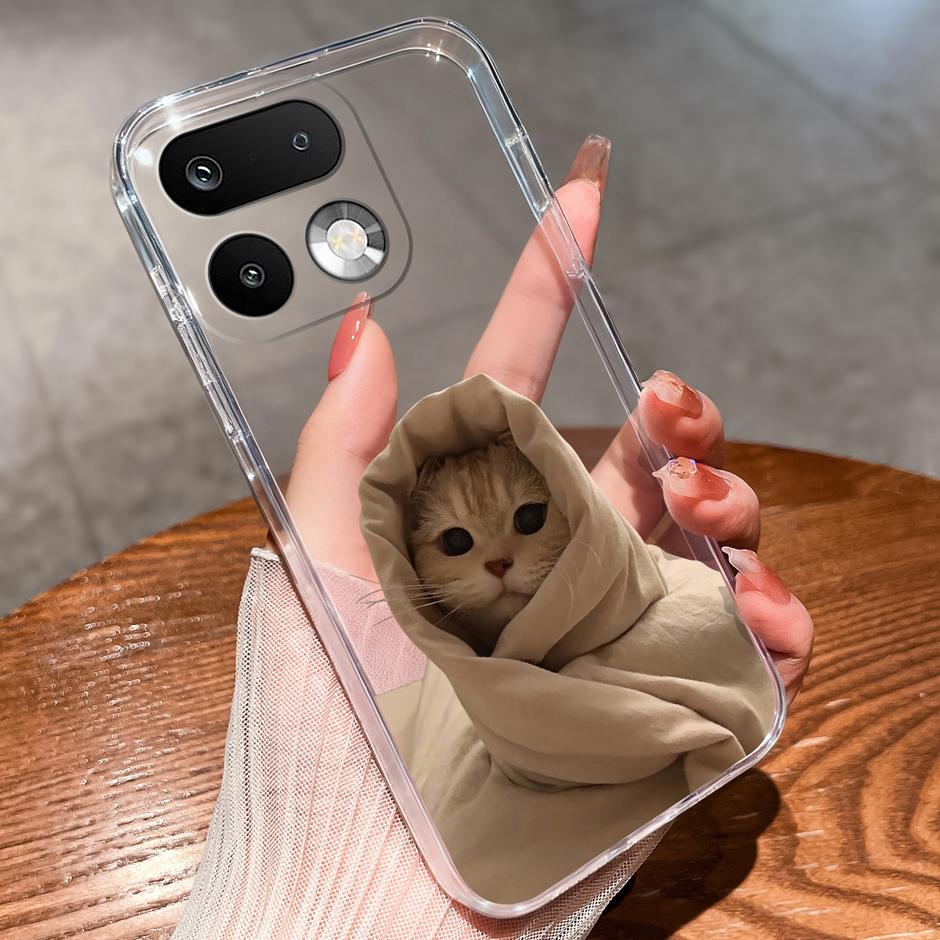 Cases For OPPO Realme 16 Pro 16 Pro Plus Yellow Duck Girl Antifouling Trendy Transparent Housing For Realme 16Pro 16 Pro+ Fundas