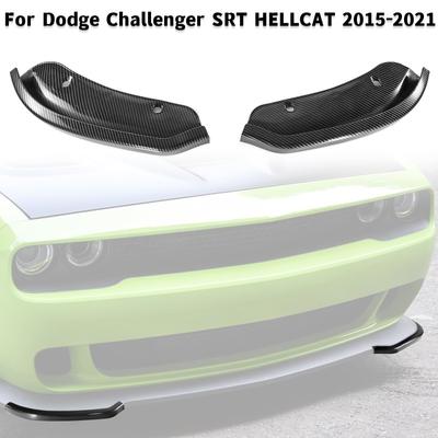 1 Ζεύγος (Αριστερά + Δεξιά) Προφυλακτήρας Μπροστινός Από Ανθρακονήματα Σπόιλερ Προστατευτικό Για Dodge Challenger SRT HELLCAT