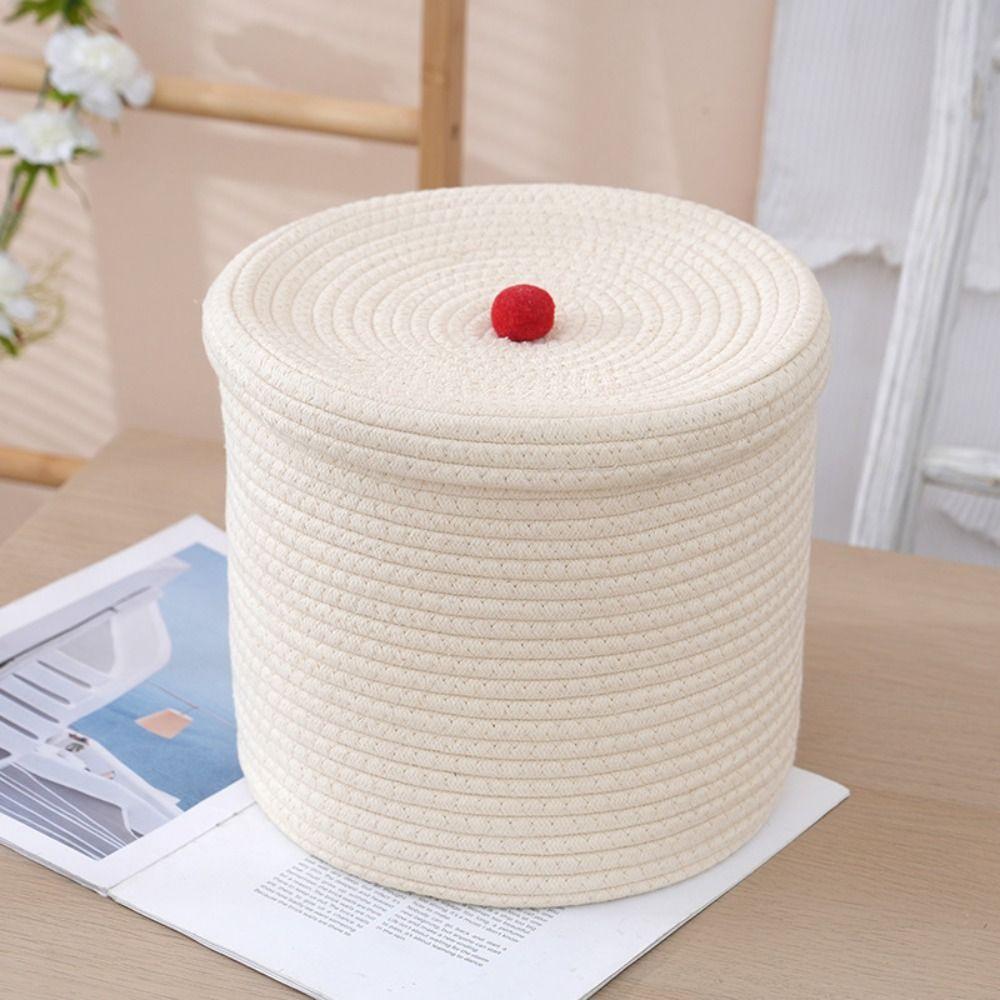 Large Capacity Storage Basket Dustproof Storage Container Cotton Thread Basket  Office Supplies