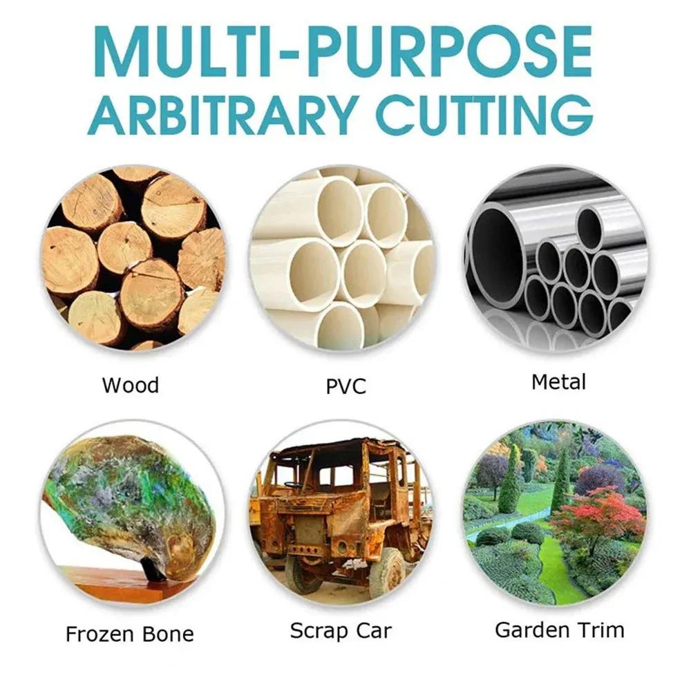 New Cordless Reciprocating Saw for Wood and Metal Cutting with 4 Blades Compatible with Makita 18V Battery No Battery Included