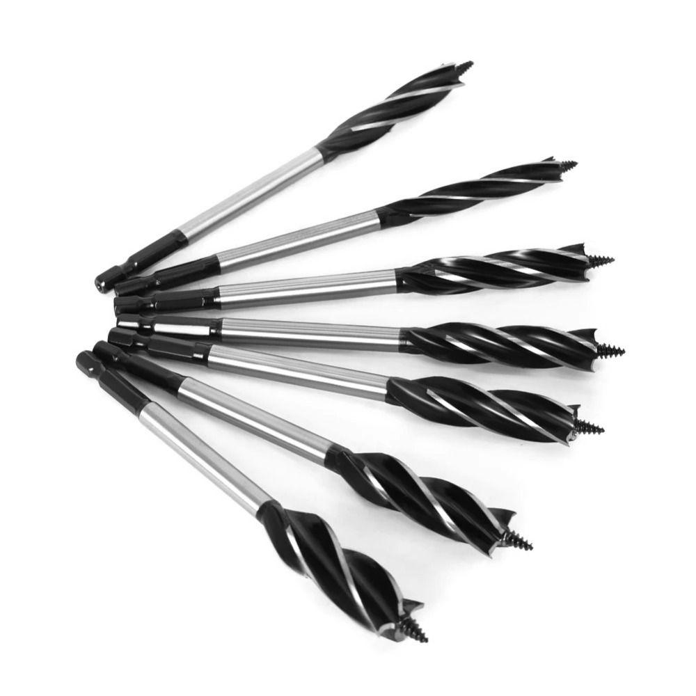 with Hex Shank Twist Drill Bit Set Four-slot Wood Fast Cut Auger Auger Drill Bit  Woodworking