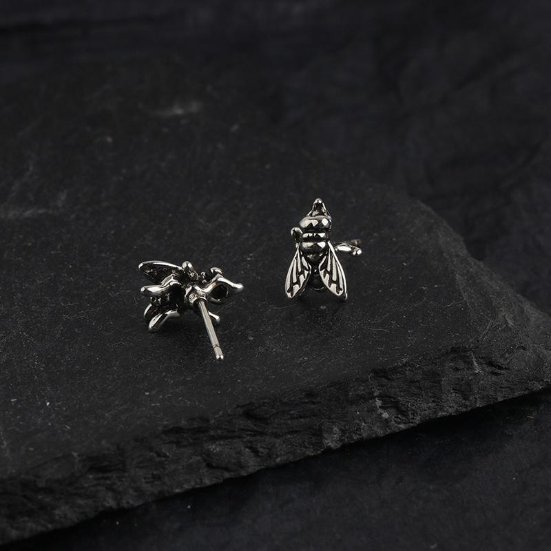 Vintage Creative Flies Earrings For Women Funny Fly Stud Earrings Party Jewelry Gift