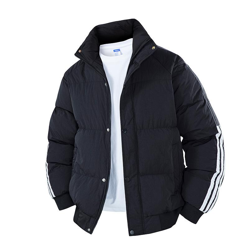 In Winter, The New Thick Cotton-padded Coat Is Simple, Windproof and Cold-proof, and Men and Women Have The Same Stand-up Collar Casual Bread Coat.