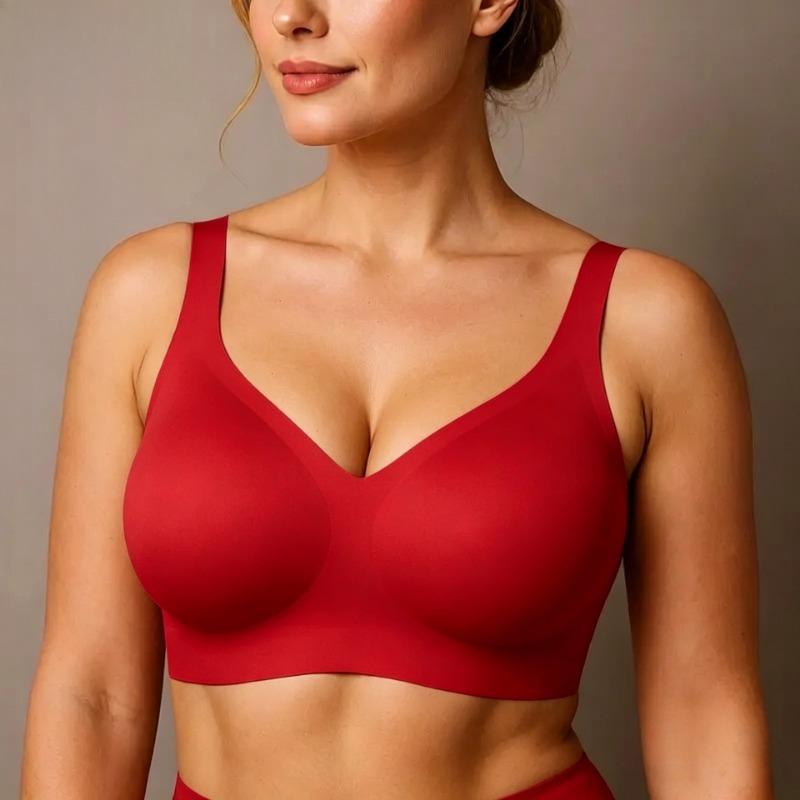 Soutien-gorge de sport fin sans coutures grande taille à coques en gel pour femmes Réducteur Lifting Anti-affaissement Lingerie pour forte poitrine