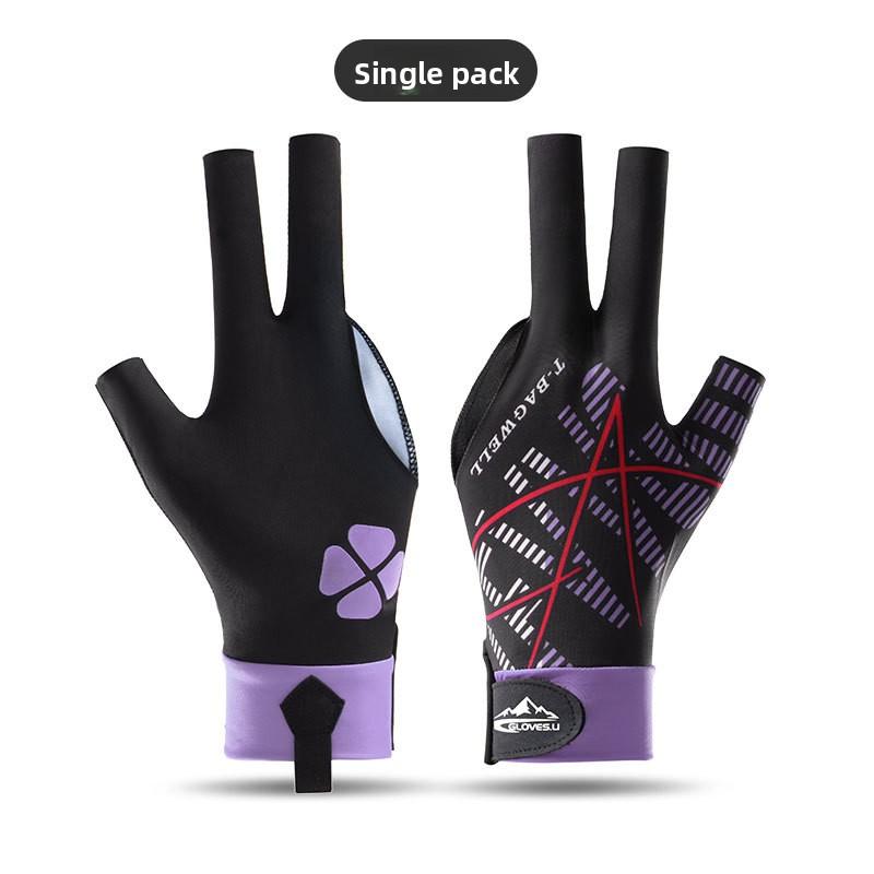 Billiards Gloves Show Three Fingers High Elasticity Breathable and Light Snooker Non-slip Left Hand Is Only for Men and Women