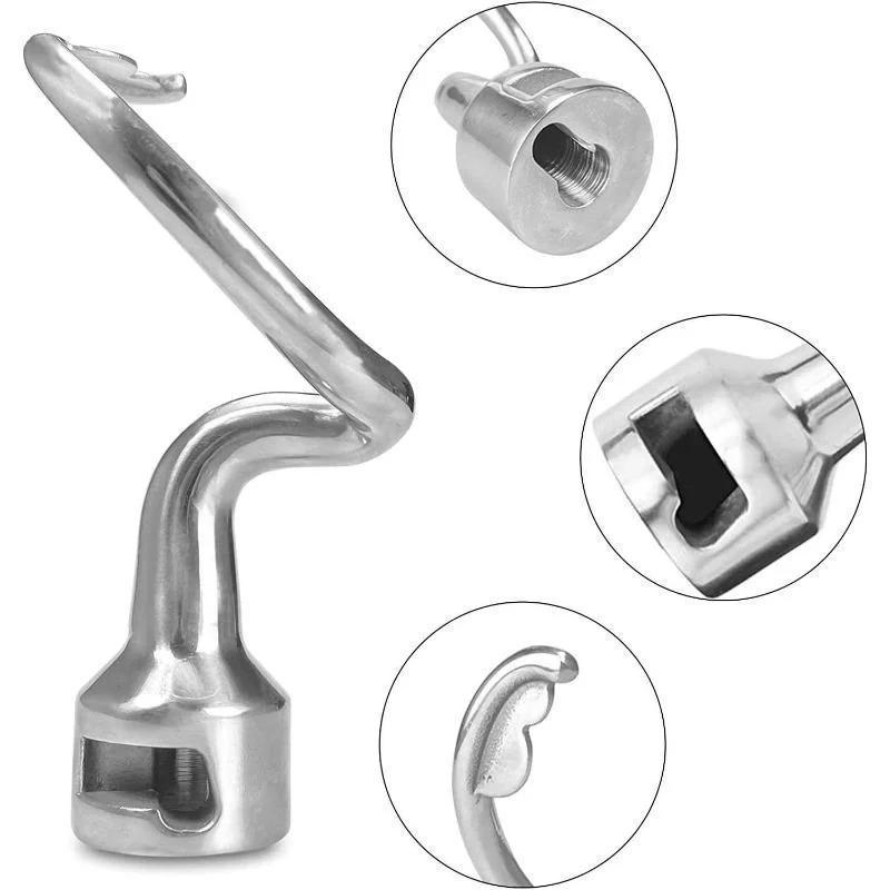 Praktischer Neuer Edelstahl-Knethaken-Aufsatz Kitchen Aid Standmixer Mehlmischwerkzeuge Mittlere Größe Haushalt