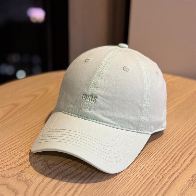 New Cotton Soft-top Baseball Cap for Girls, Simple and Versatile Hat, Colorful Wide-brimmed Face, Small Sunshade Cap for Men