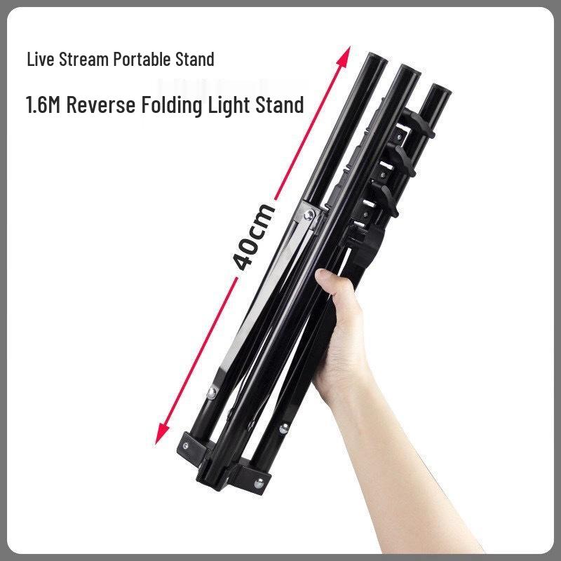 1.6m Mobile Phone Live Broadcast Light Stand & 2m Foldable Tripod