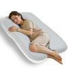 VECELO U-Shaped Body Pillow for Pregnancy, Full Body Support, Approx. 140 X 70 X 20 Cm, 2.7 Kg Fill Capacity, Cream White, Safe Design