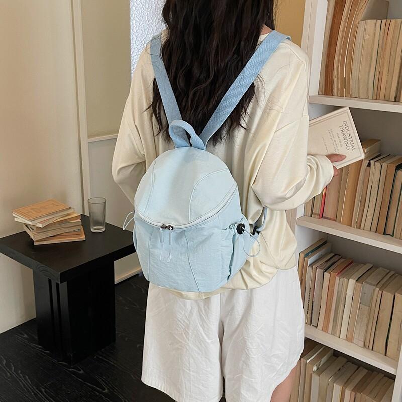 Schoolbag1011 Spring New Canvas Backpack Women's Casual Korean Version Ins Large Capacity Travel Bag College Sports Schoolbag Men