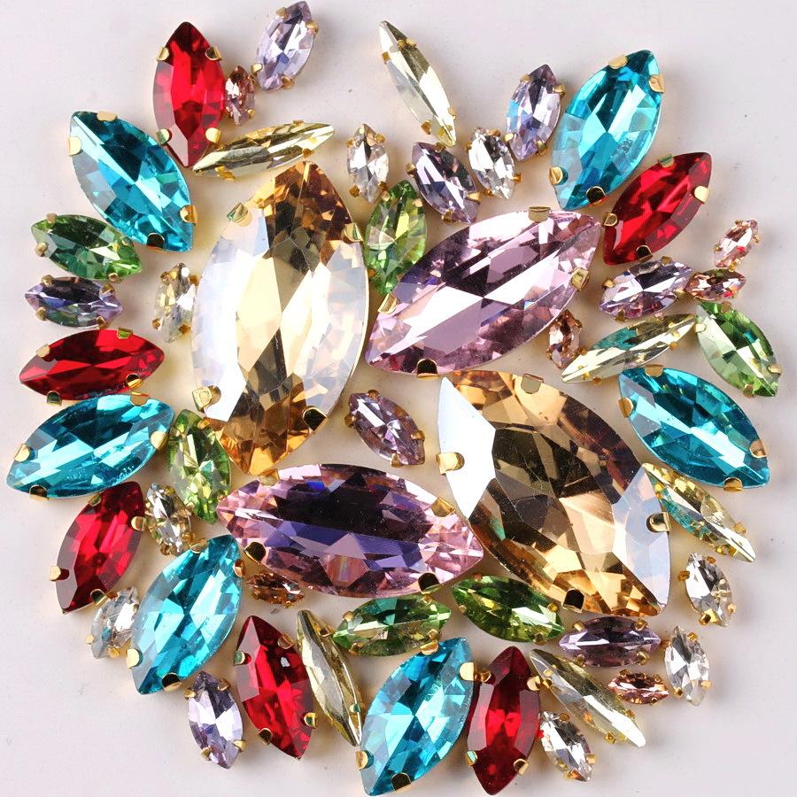 

Смешанные кристаллы, стекло, пришитые вручную бриллианты, каплевидные, овальные, конский глаз, одинарный коготь, дрель, хрустальная пряжка, сделай сам, ювелирные аксессуары, стразы, пришивные бусины 50pcs