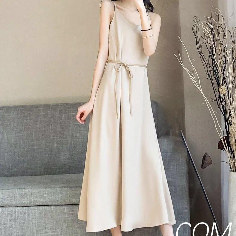 Elegant Summer Maternity Chiffon Spaghetti Strap Nursing Dress S