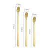 New 304 Stainless Steel Coffee Mixing Spoon Thickened Long Handle Mixing Stirring Spoon Reusable Gold Cutlery