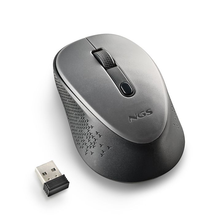Souris Optique Sans Fil - NGS - DEW GRAY - 800/1600 DPI - Ambidextre - Silencieuse