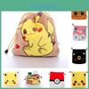 Bolsa de Armazenamento com Cordão de Pelúcia Pokmon com Isolamento Para Viagem e Organização de Livros