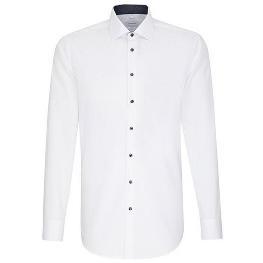 Seidensticker Mens Poplin Shaped Long-Sleeved Shirt