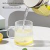 Vertical Stripe Borosilicate Glass Pitcher & 4 Cups Set, 1.5L