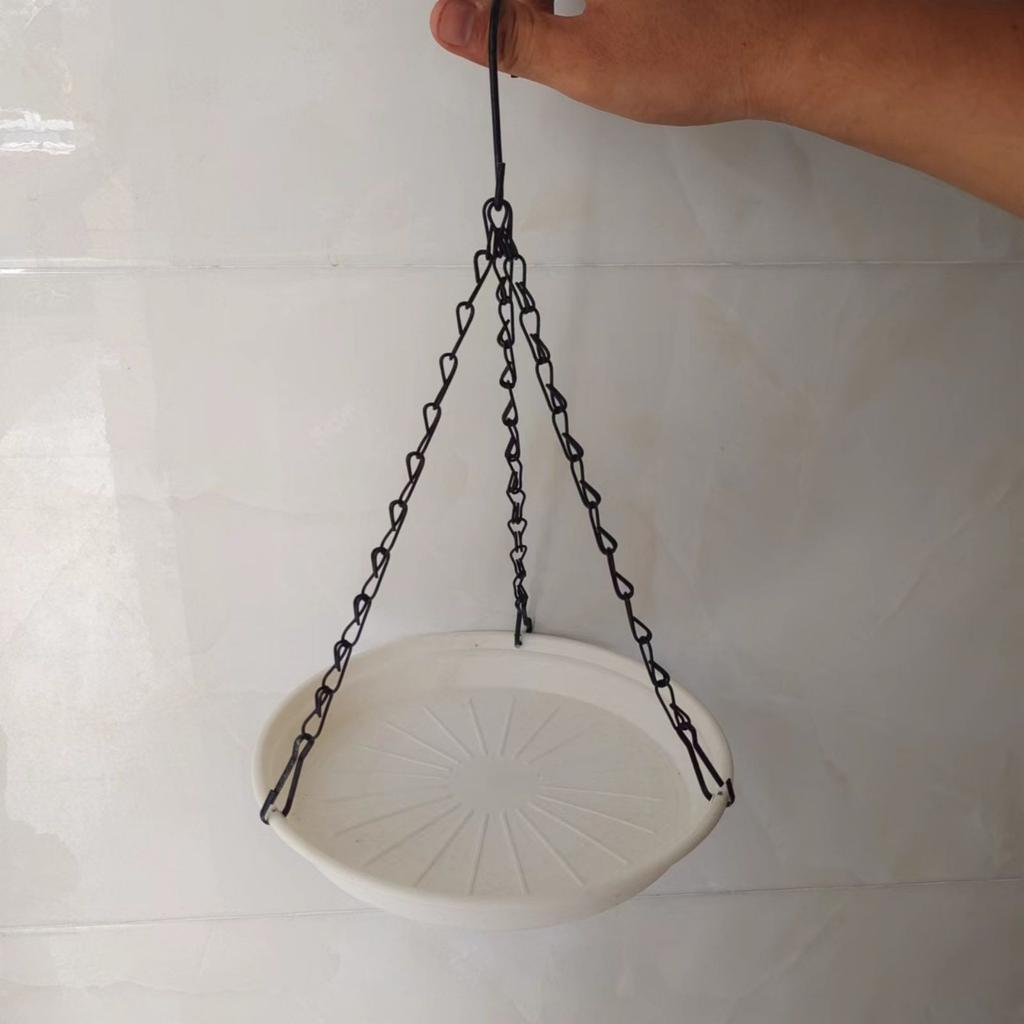 Outdoor Hanging Tray Bird Bath Tray Firm Chain Tray Strong Burden Capacity Gardening Exterior Decoration