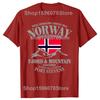 Summer Norway Flag Mountain T Shirt Crazy Hip Hop Men's Shirt Cotton Crewneck Plus Size Short Sleeve Funny T-shirts Male