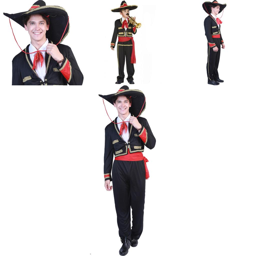 Day Of The Dead Costume For Adults And Kids With Polyester Fabric For Halloween Festivities And Stage Performances