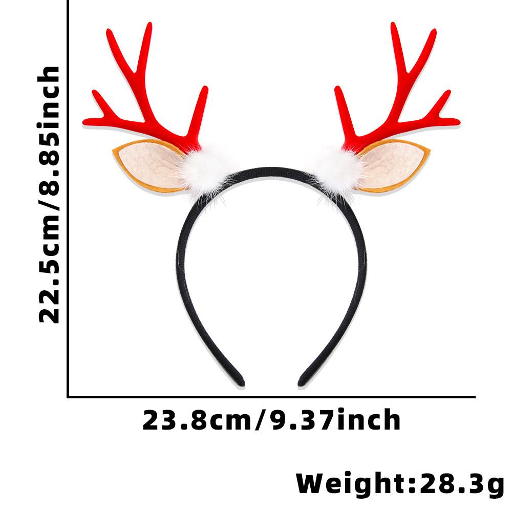 Plush Holiday Reindeer Antler Headband With Bells And Bows For Family Celebrations