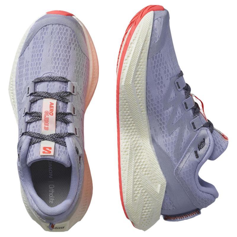 SALOMON Aero Glide Lightweight Low-Top Running Shoes Women's Purple Sneakers 477594