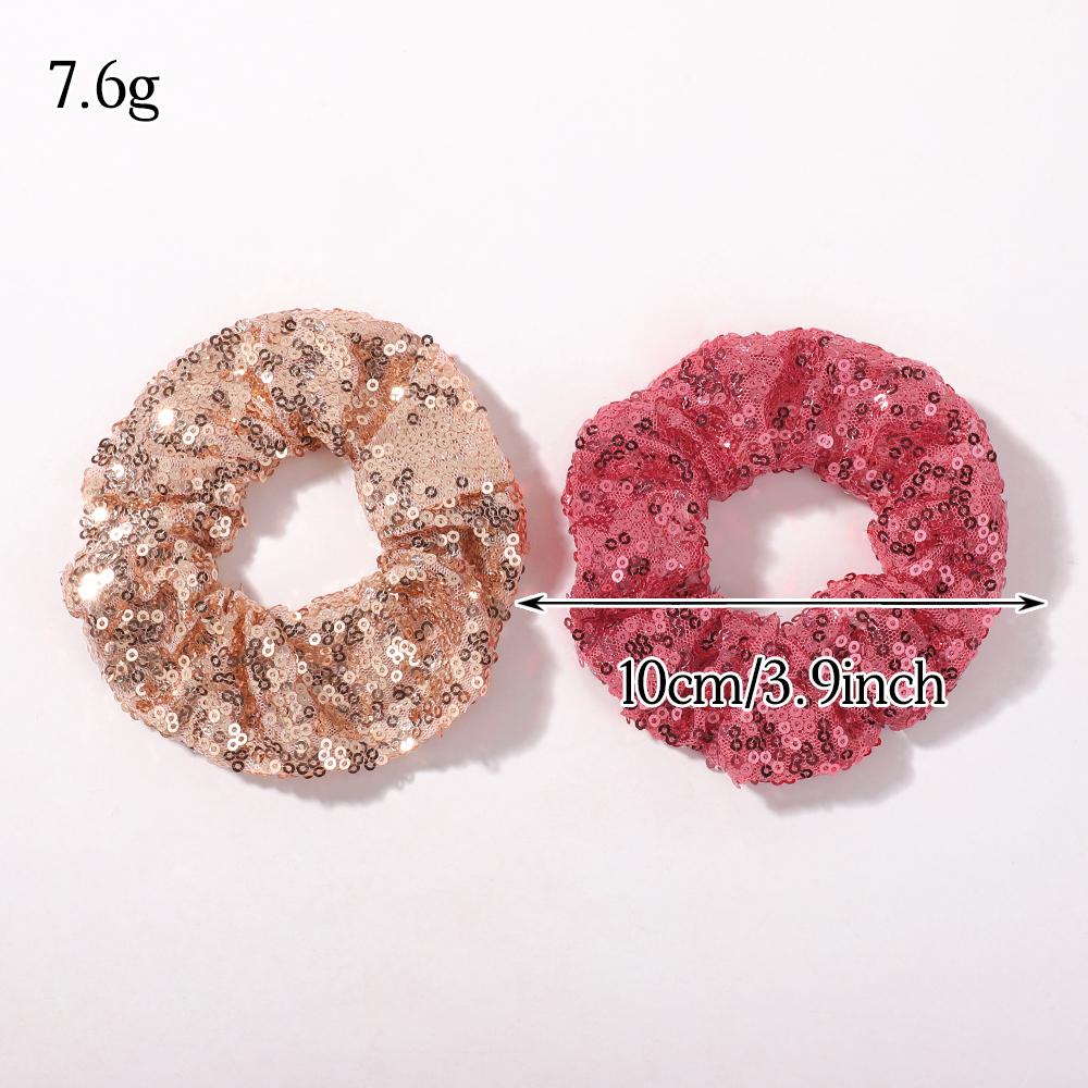 30pcs Random Sparkly Sequin Scrunchies Glitter Hair Ties Ropes Colorful Elastic Hair Bands For Women Girls Kids Hair Accessories
