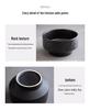 Black and White Ceramic Rice Bowl - Rock Texture Household Tableware for Soup, Salad, Dessert