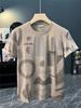 Men's Ultra-Thin Hip Hop Letter Print Short Sleeve T-Shirt, Summer 2024 Korean Style