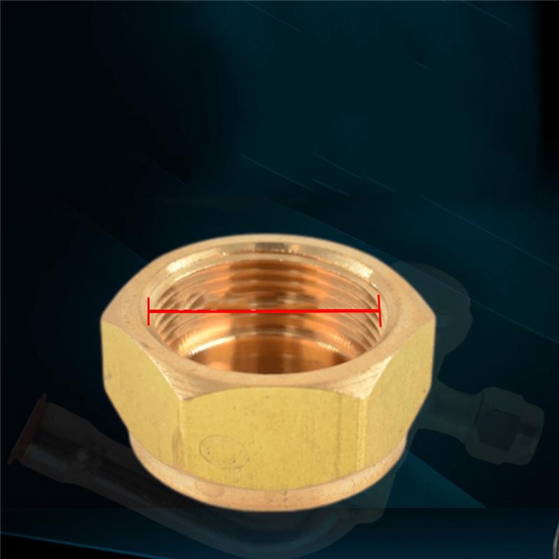 Copper Screw Cap Air Conditioner External Unit Valve Cap Conditioner Shut-off Valve Cap 9.8/ 11/ 15/ 17/21/ 24.5mm Threaded Plug
