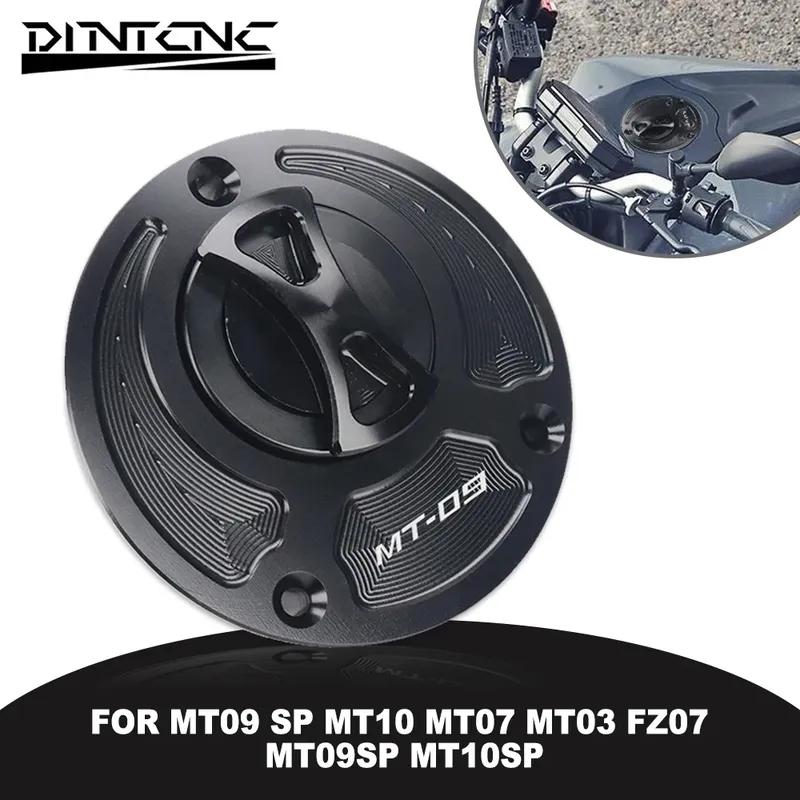 Pour YAMAHA MT07 MT09 SP MT10 MT03 FZ07 MT09SP MT10SP Accessoires Moto Sans Clé Bouchon de Réservoir d'Essence Couvercle Aluminium CNC