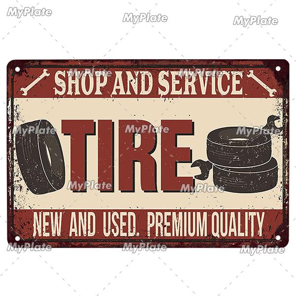 Garage Metallskylt Metallaffisch Plåtskylt Plack Metall Vintage Väggdekor för Bar Pub Motorcykelklubb Man Cave Tool Regler Affisch