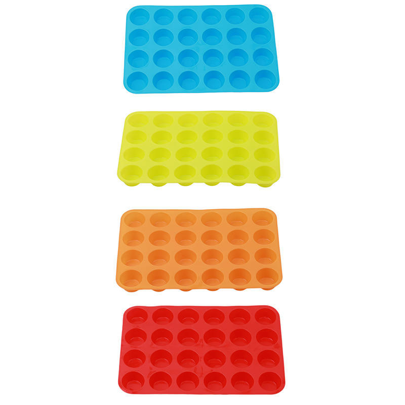 24 Holes Mini Muffin Cake Mold Silicone Non Stick Cupcake Pancake DIY Mini Chiffon Chocolate Tray Mold