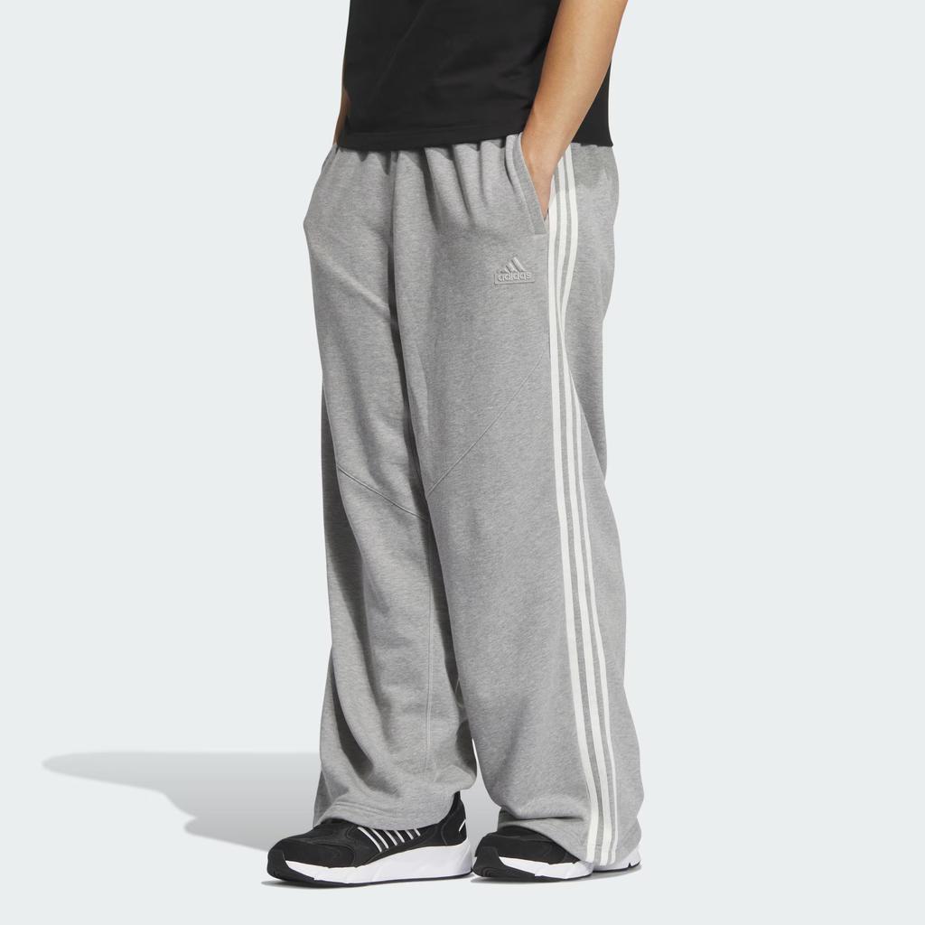 Adidas St Knit Track Joggers Loose Fit Sports Drawstring Mid Rise Casual Pants Men Bottoms Medium-Heather-Gray JI8646