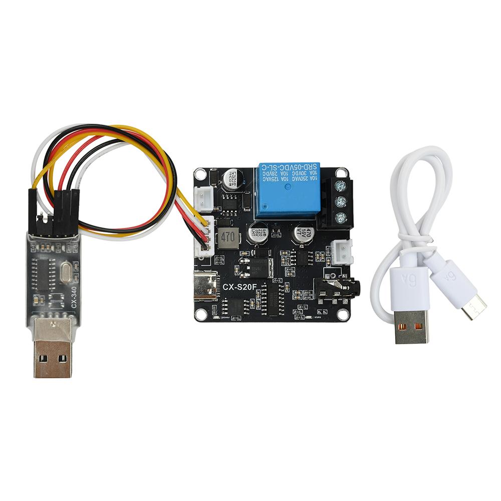 Voice Playback Module MP3 Music Player UART Serial Port Control 20W Class D Amplifier Board Support MP3/WAV Decoding