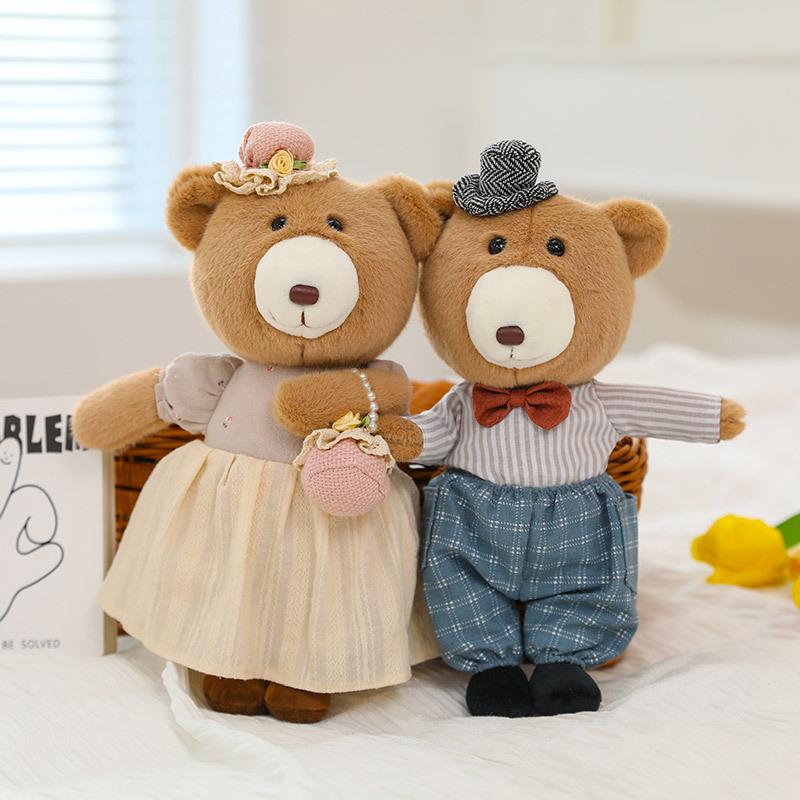 Genuine Cute Pet Couple Rabbit Doll Teddy Bear Girl Heart Doll Wedding Throw Catch Doll Gift