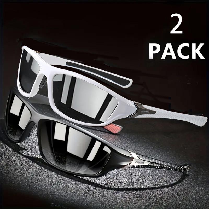 2PCS Colorful Sports Sunglasses - Wraparound Design, UV400 Unisex Comfort Fit for Cycling, Hiking & Outdoor