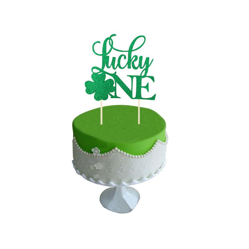 

Day Patricks St Irish Festival Decor Banner Cake Topper Party Supplies Decor Lucky One