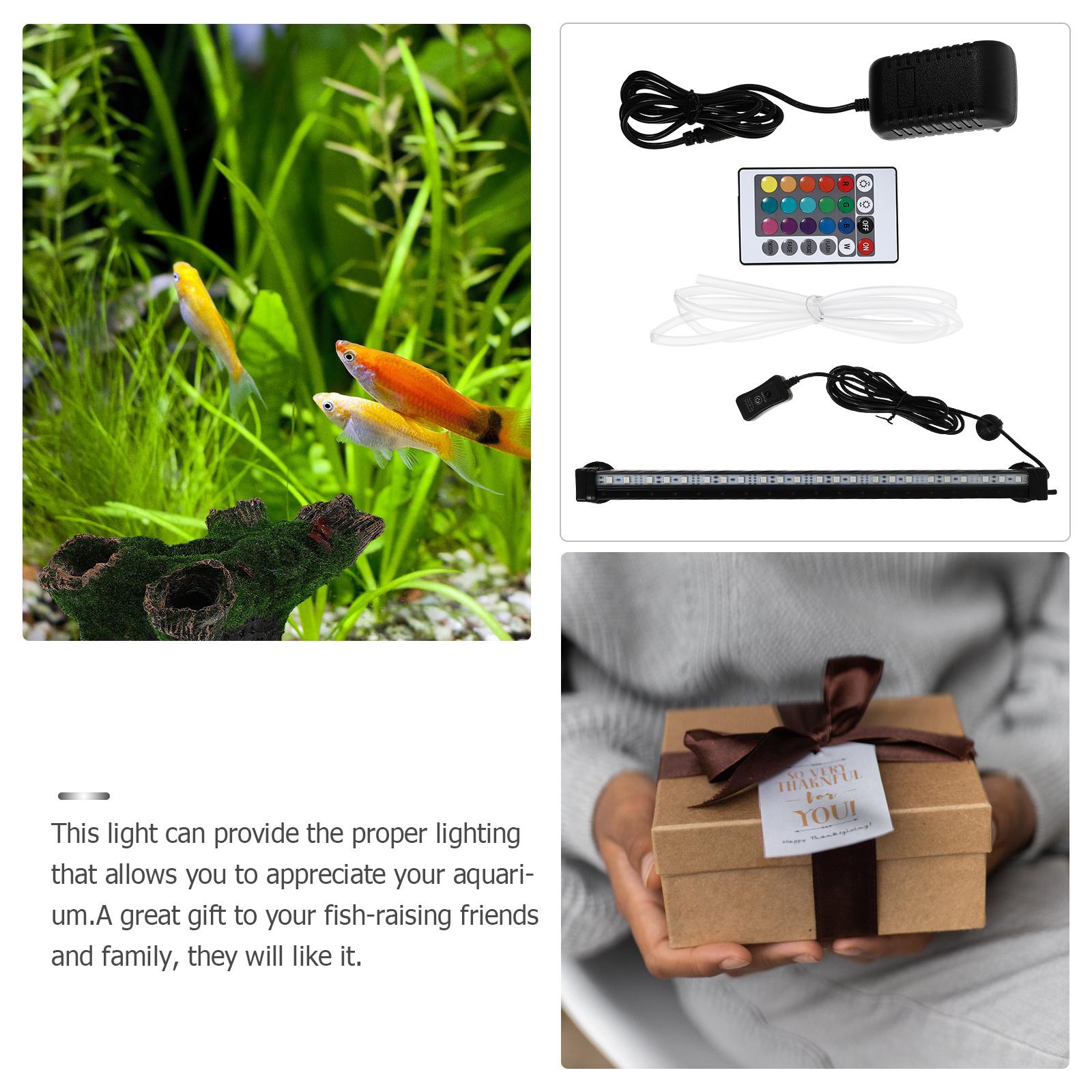 

1Pcs Aquarium Air Bubble Light LED Lamp Waterproof High Brightness Resin Fish Tank Lighting Device Submersible Aquarium Decor EU Plug
