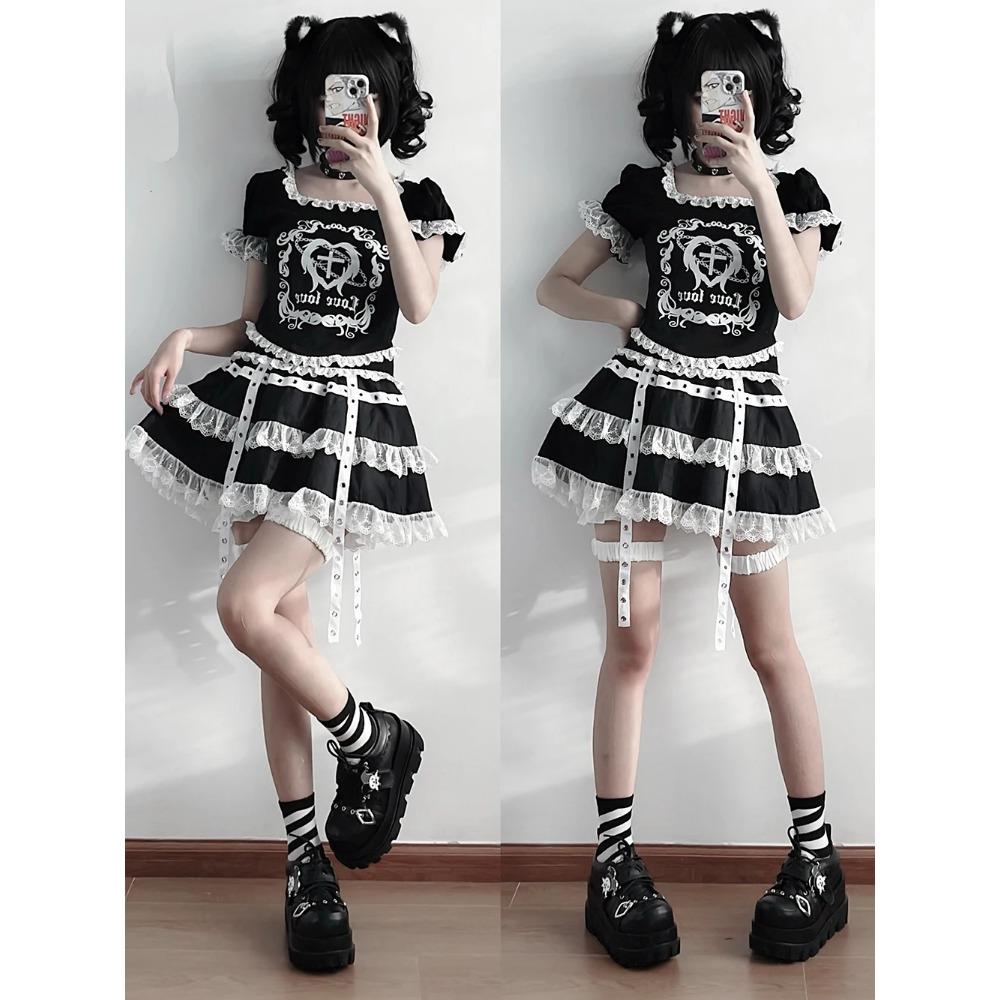 Street Style Dívky Lolita Gothic Platformové Boty, Dámské Poker Joker Klaun Dekorace Boty na Platformě Halloweenský Dárek