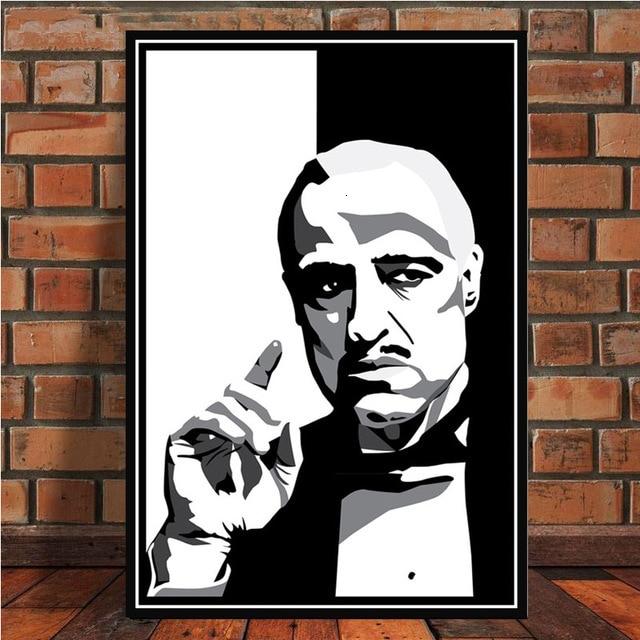 HHRF Poster sur toile The Godfather Movie Marlon Brando 27 Movie Cool Wall Decor Art Print Art Wall Art Chambre Salle de bain 30 x 45 cm