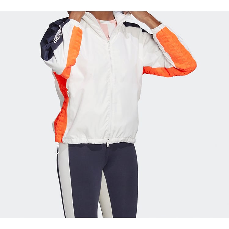 adidas Jackets Women's White Hooded Moderate FI6732