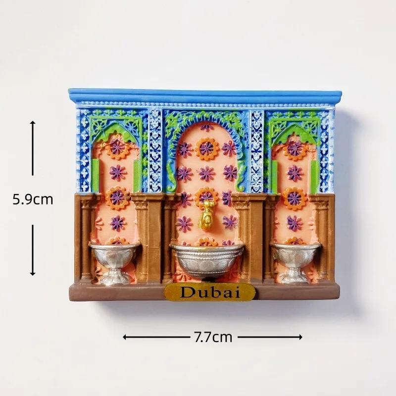Dubai Refrigerator Stickers The United Arab Emirates Travel Souvenirs Burj Al Arab Burj Khalifa Tower Fridge Magnets Gifts
