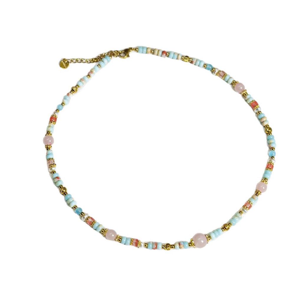 Exquisite Colorful Beaded Freshwater Pearl Necklace: Versatile High-End Fashion Jewelry for Women