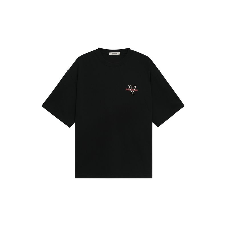 Bodydream Couple Short-Sleeved Men's Summer T-Shirt Tops Pure Cotton Heavy Weight Bottoming Shirt Loose Shoulder Half Sleeve Clothes